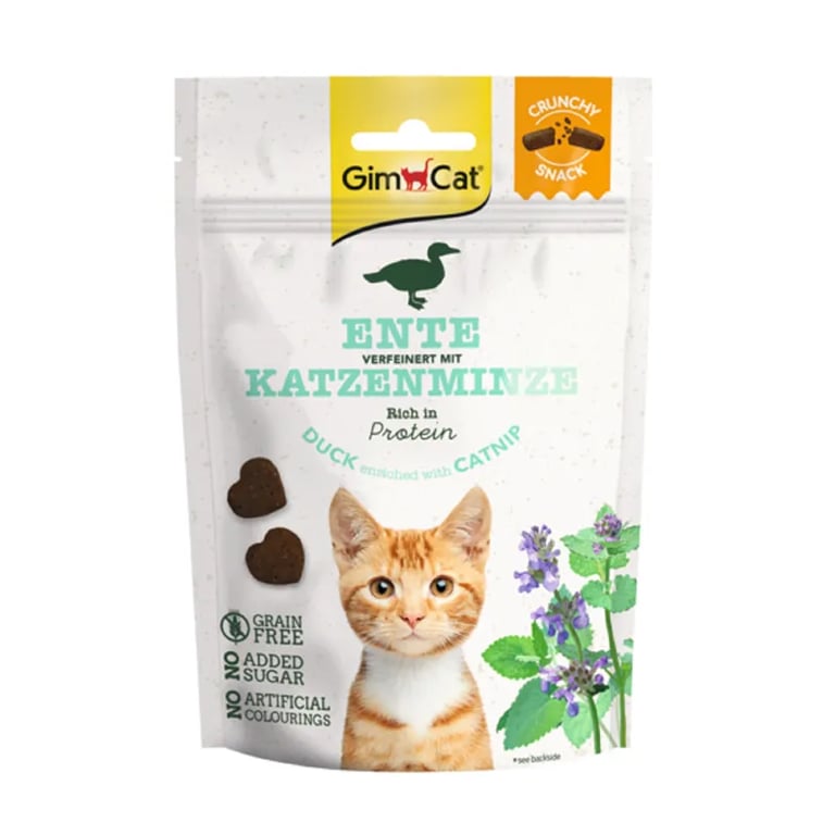 Knapperige snack rijk aan proteïne fijn eend met kattenkruid
