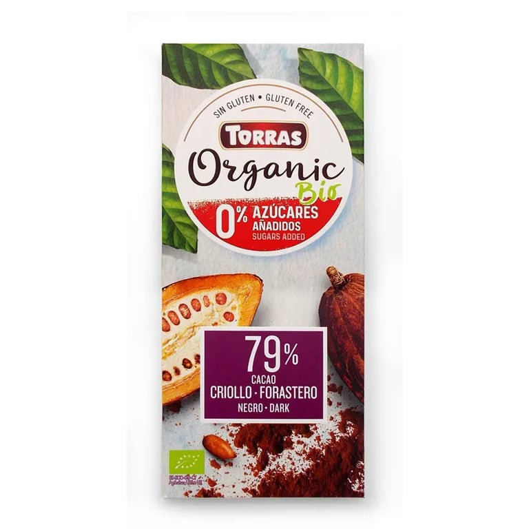 Chocolate Negro 79% Cacao Criollo Forastero Bio