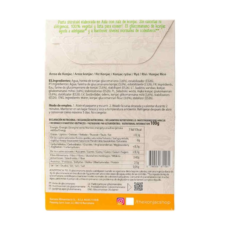 Riz de Konjac 200g de The Konjac