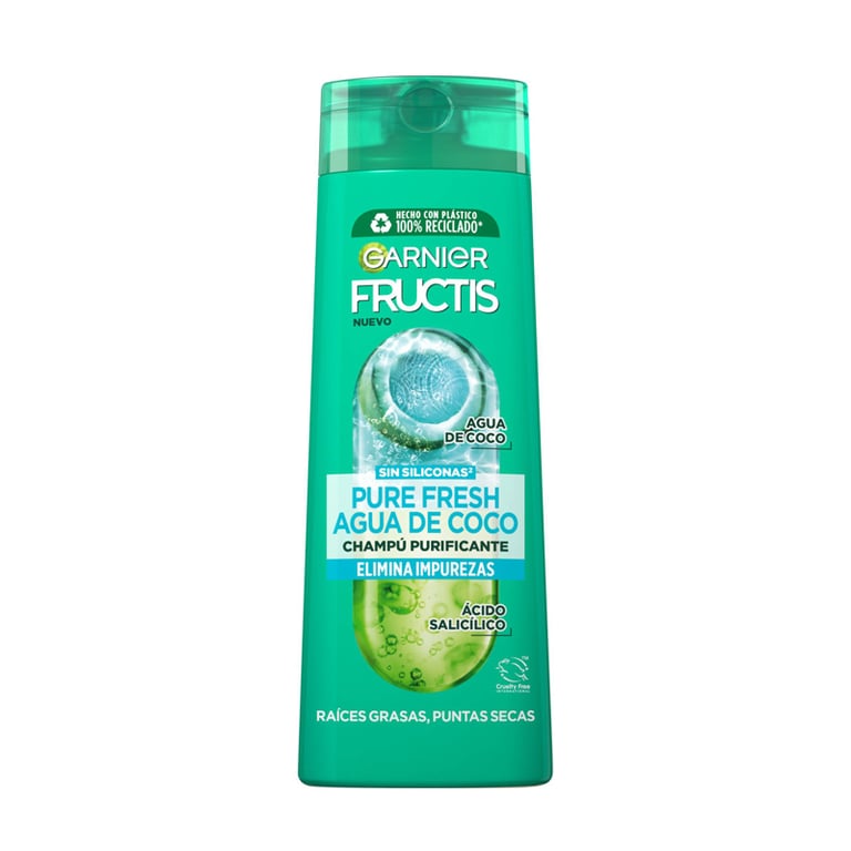Fructis Pure Fresh Agua Coco Champú Fortificante 360 ml