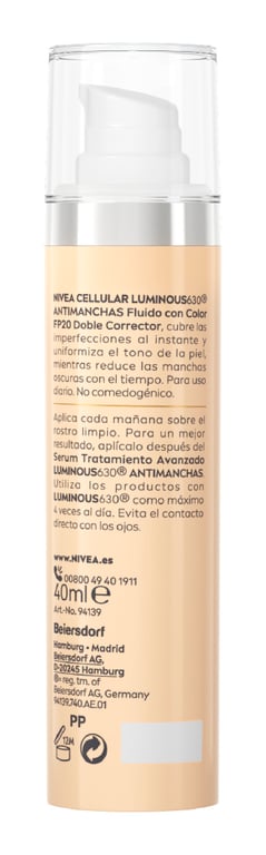 Luminous 630 Antimanchas Fluido Com Cor SPF20 40 ml da Nivea