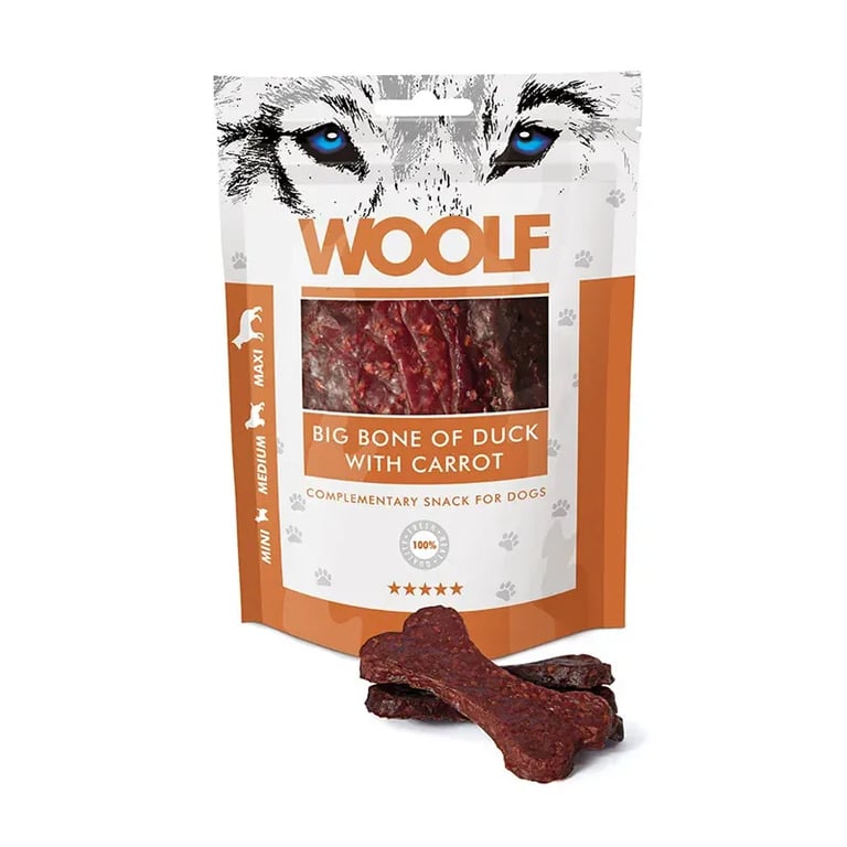 Snack Para Perros Big Bone Hueso Pato Con Zanahoria