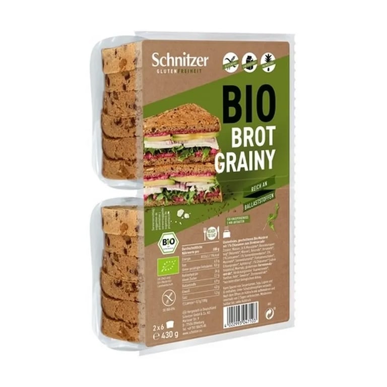 Pan De Molde Rebanadas Grainy Sin Gluten
