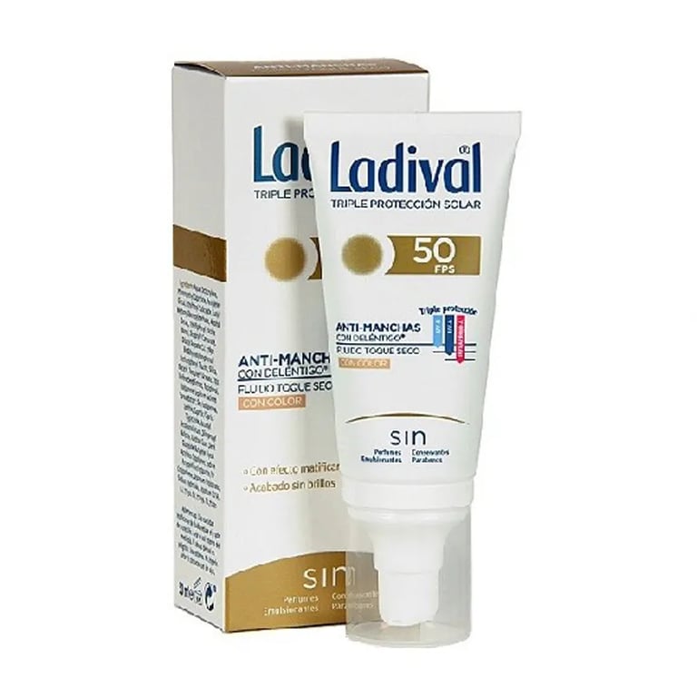 FLUIDO PROTECTOR ANTIMANCHAS TOQUE SECO CON COLOR SPF50