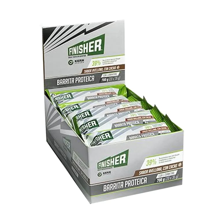 FINISHER BARRITA PROTEICA CON L-CARNITINA SABOR AVELLANA CACAO
