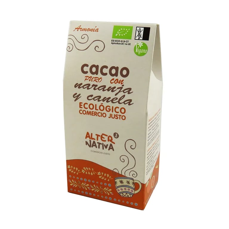 CACAO PURO CON NARANJA Y CANELA BIO