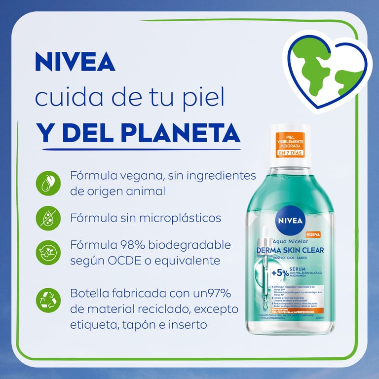 Skin Clear Agua Micelar 400 ml de Nivea