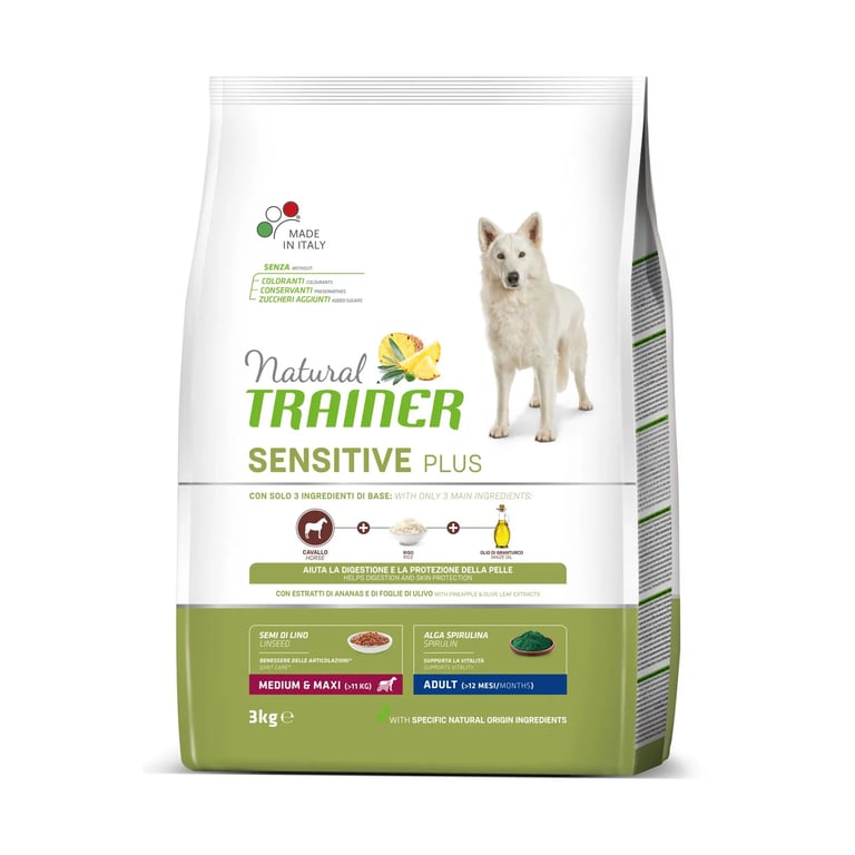 Natural Sensitive Plus Perro Adulto Medium Maxi Caballo Y Arroz