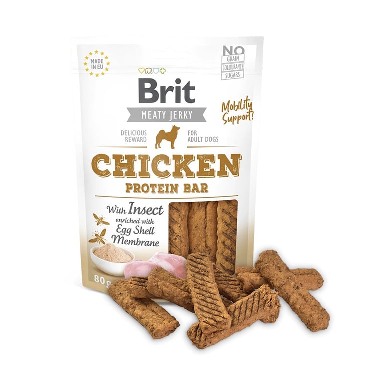 Brit Jerky Snack With Insect Protein Bar Pollo