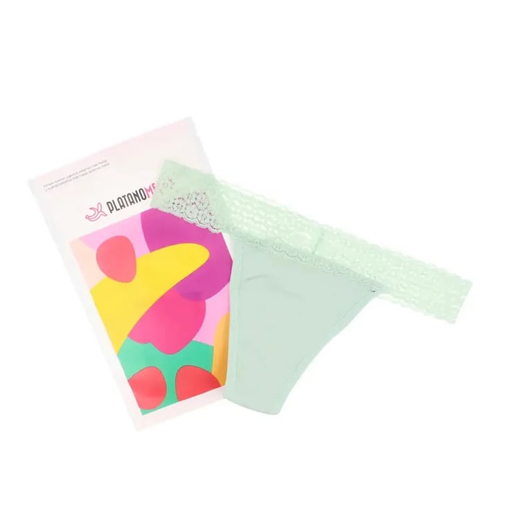Kiwitas Tanga Dentelle Culotte Menstruelle Verte