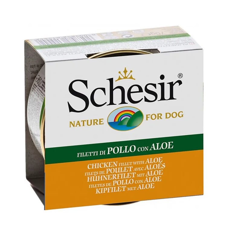 Comida Húmeda Para Perros Filetes De Pollo Con Aloe 1 Lata De 150g