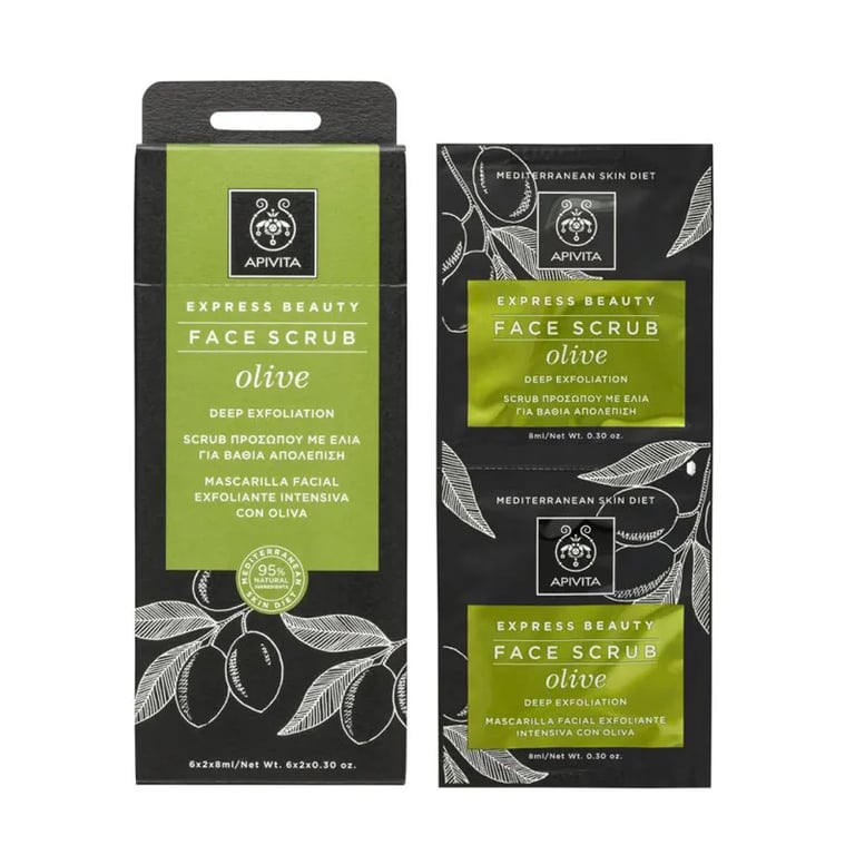 Apivita Express Beauty Intensive Peelende Gesichtsmaske Mit Oliven.