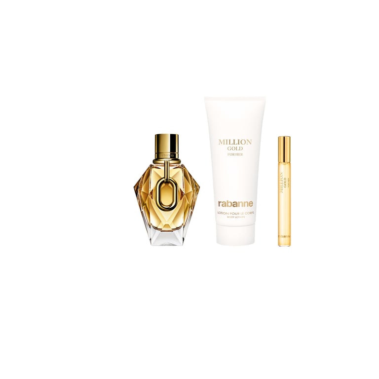 Million Gold For Her EDP 90 ml + EDP MIni 10 ml + Body Lotion Lote de Rabanne