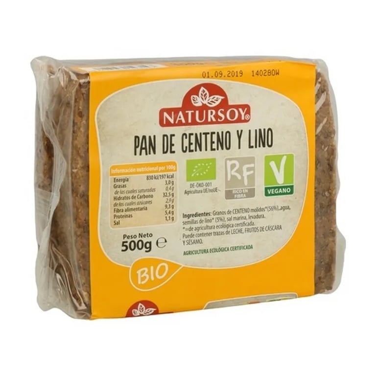 Pain Seigle Et Lin Bio Vegan