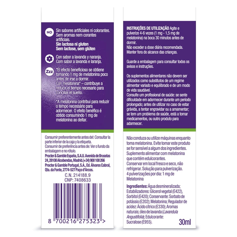 Natura Melatonina Spray Oral 30 ml de Zzzquil
