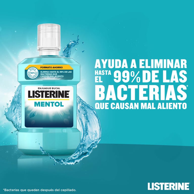 Collutorio Mentolo Pacco Doppio 2 Unità 1000 ml di Listerine