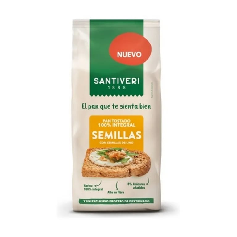 Pan Tostado 100% Integral Semillas
