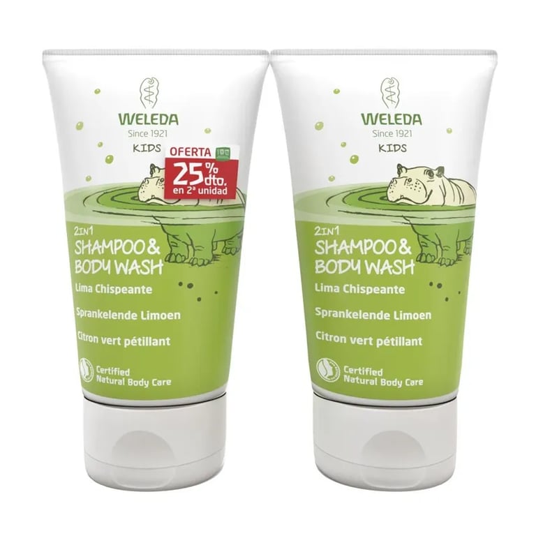 2 En 1 Shampoo en Gel Kids Limoen Sprankelend Duplo