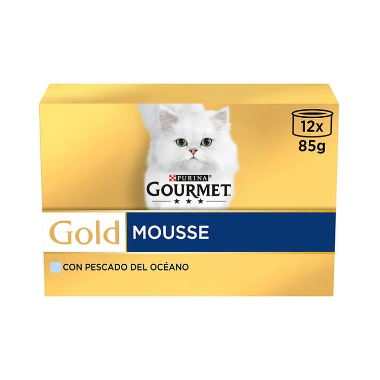 Gold Mousse Pack Con Pescado Del Océano 12X85g