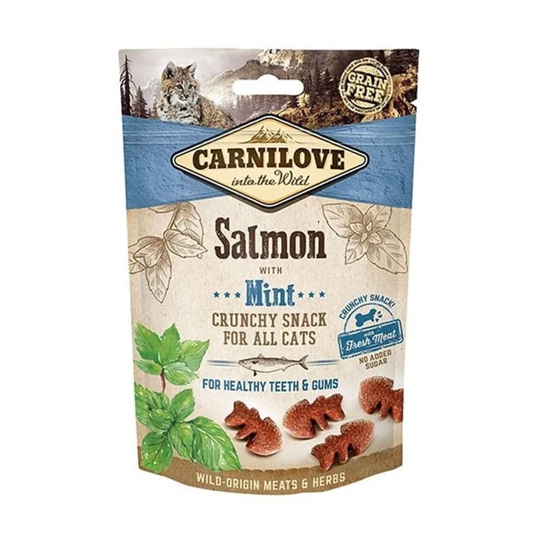 Snack Crunchy Für Katzen Lachs Minze