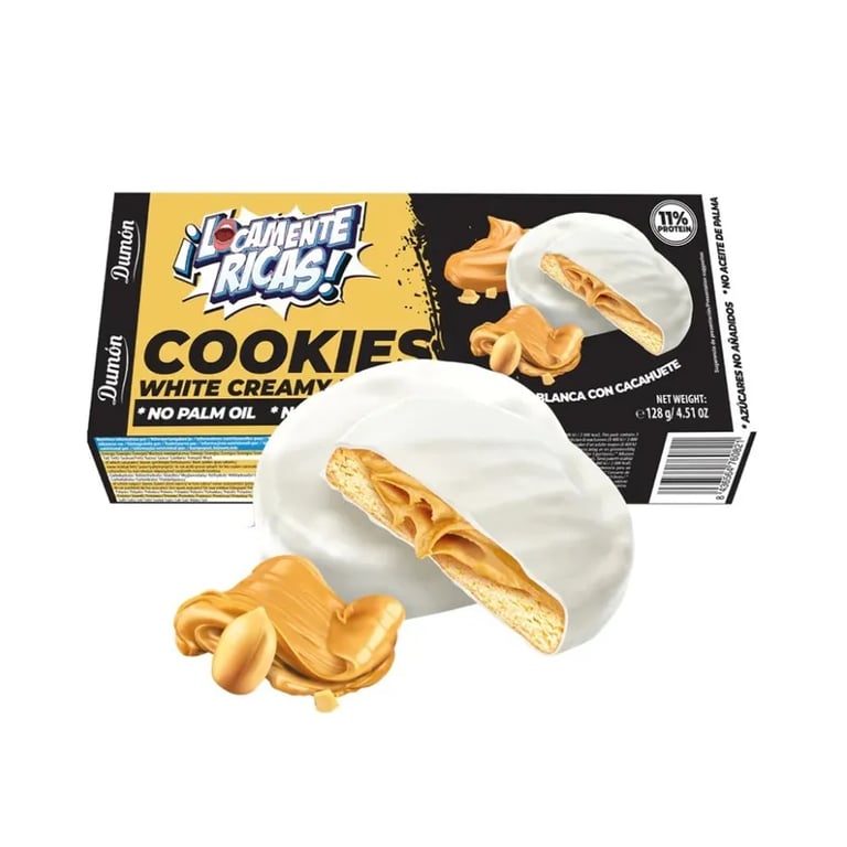 Cookies Crema Blanco Con Cacahuete