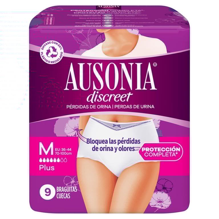 Ausonia Discreet Braguitas Plus 9 Uds de Ausonia