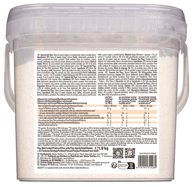 Gourmet Oat Flour 1,9kg de Weider