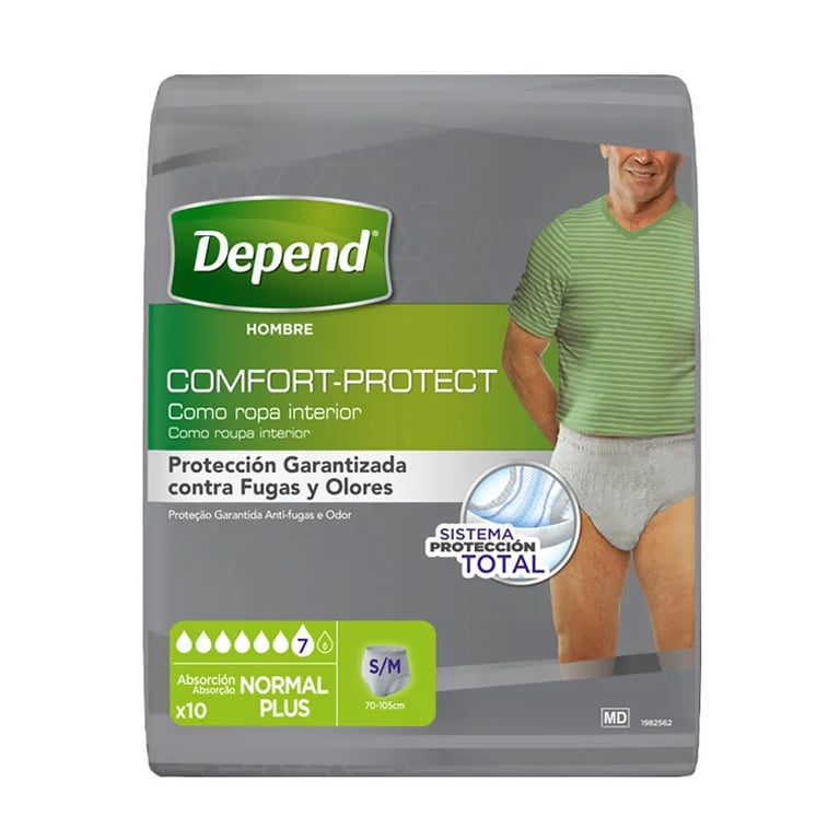 Ropa Interior Para Hombre Absorción Normal Talla S/M