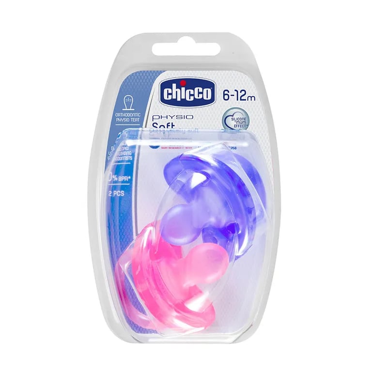 CHUPETE PHYSIO SOFT SILICONA 6-12M ROSA