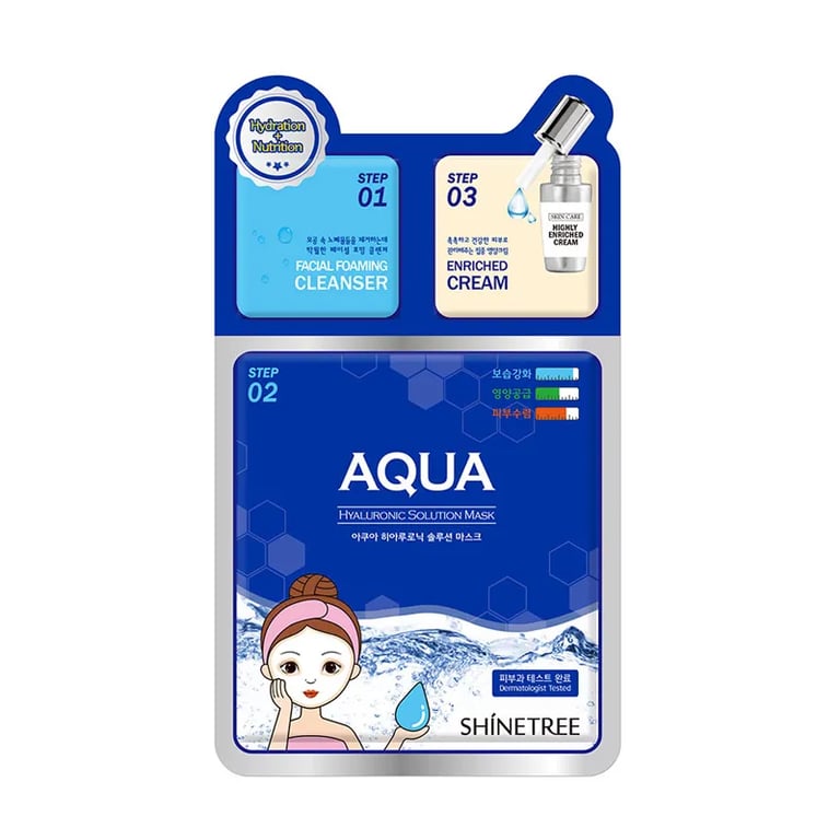 Aqua Hyaluronic Solution Mask 3 Steps