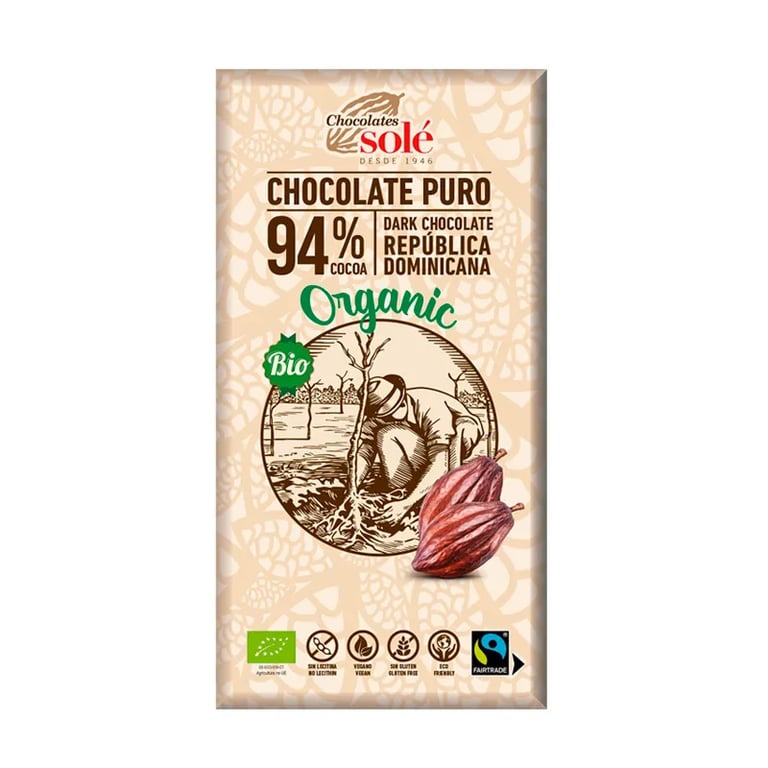 Chocolate Negro 94% Cacao Bio
