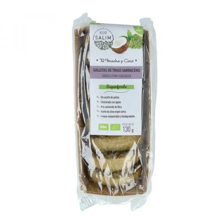 Buchweizenkekse Matcha Tee & Kokosnuss Bio
