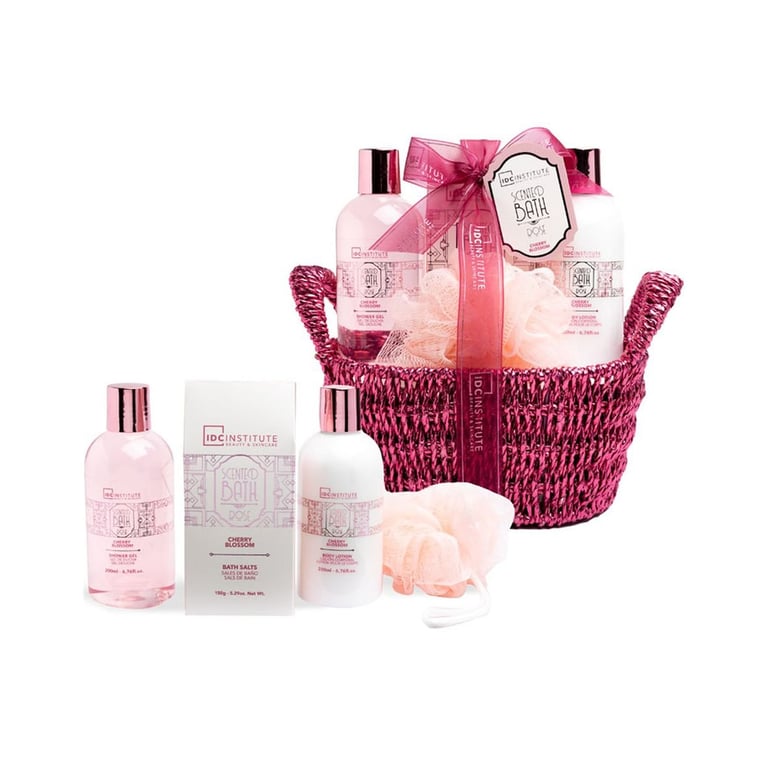 Cesta de Baño Aromática Cuidado Rosa