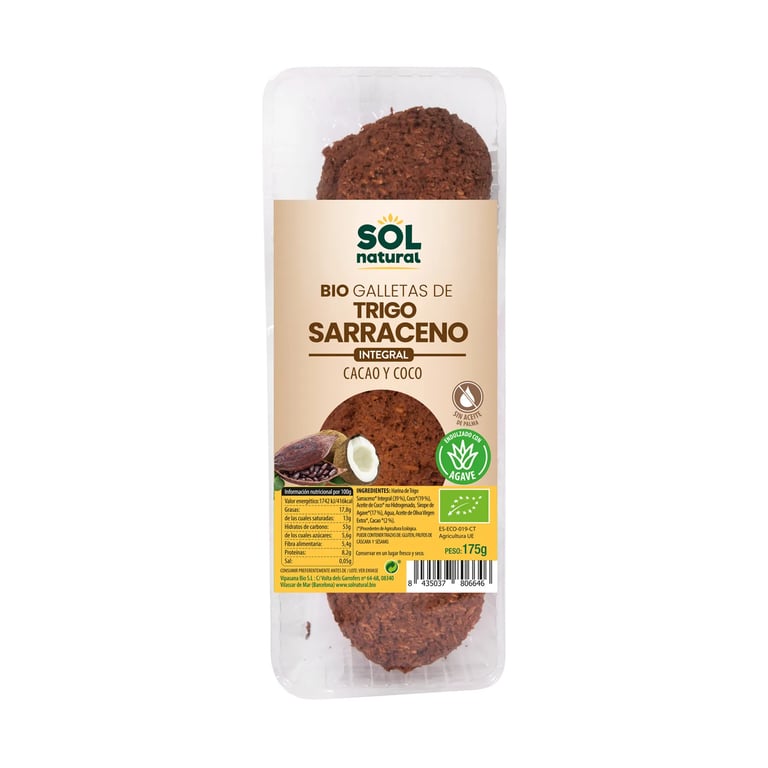 Biscuits Sarrasin Et Coco-Cacao Bio