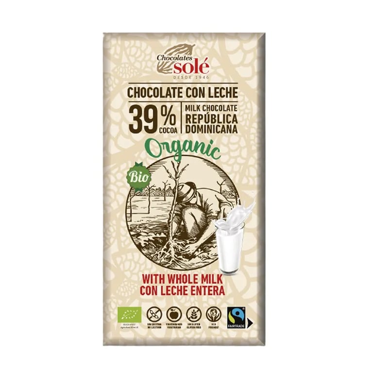 Chocolate Con Leche Sin Gluten Bio