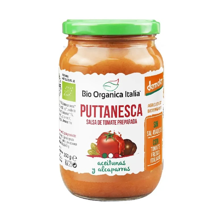 Sauce Tomate Puttanesca Olives et Câpres Bio