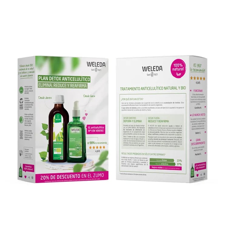 Pack Detox Zumo De Abedul 250 ml + Aceite Bio 100 ml