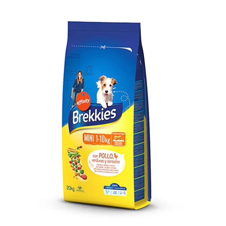 Brekkies Mini 1-10 Kg Pienso Para Perros Pollo, Verduras y Cereales 20 Kg