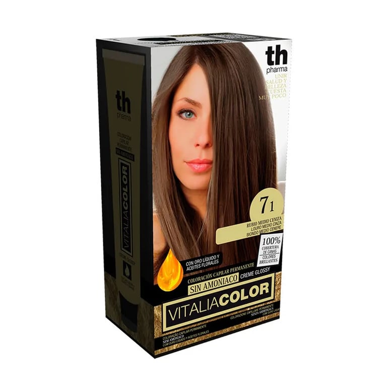 VITALIA COLOR TINTE Nº7.1 SIN AMONIACO RUBIO MEDIO CENIZA
