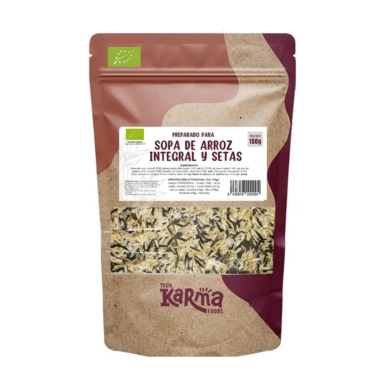 Soupe Au Riz Complet Et Champignons Bio