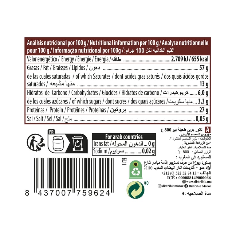 Profitez d’une crème bio avec Tahin Purée de Sésame Blanc Bio de NaturGreen.