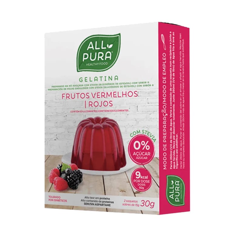 Gelatina Frutos Rojos Stevia