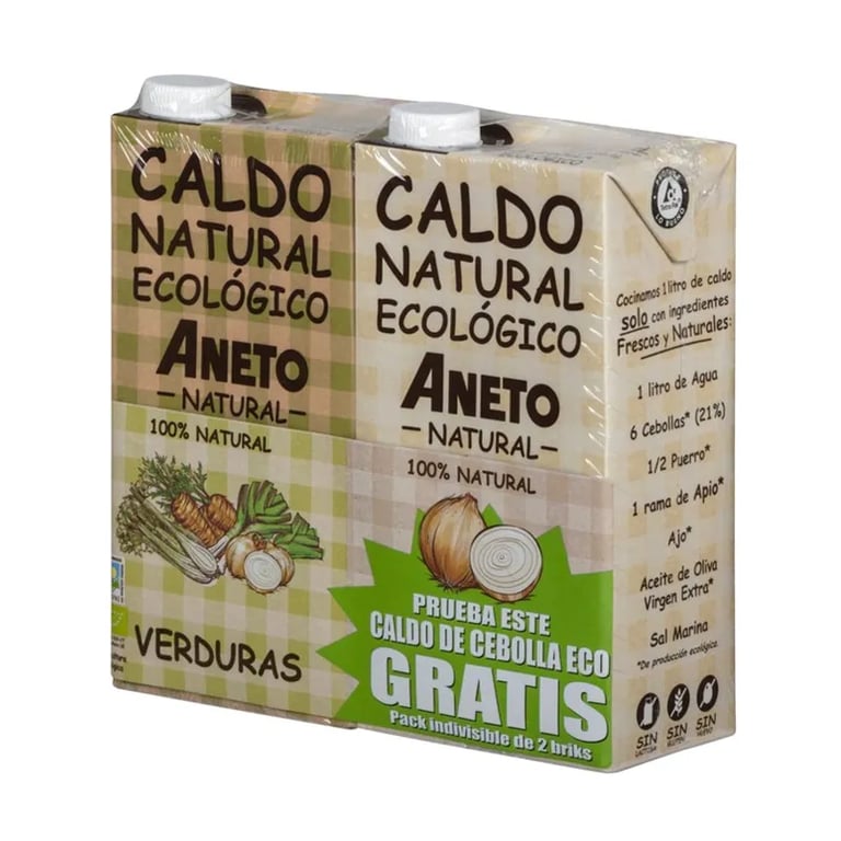 Pak Groentebouillon Bio 1 L + Uienbouillon Bio 1 L