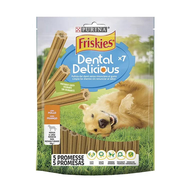 DENTAL DELICIOUS POLLO PARA PERROS MEDIANOS Y GRANDES 200G