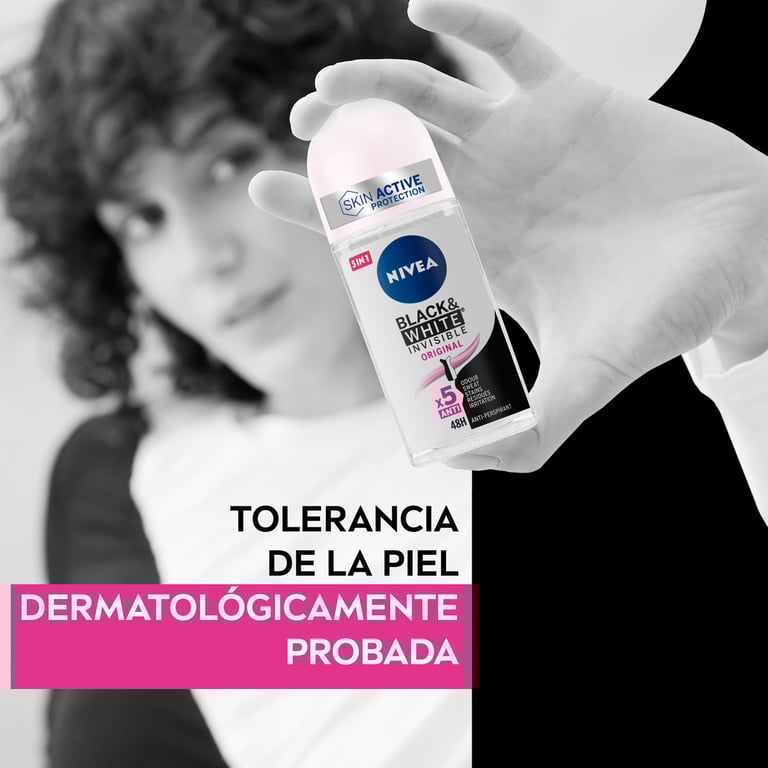 Skin Active Black White Invisible Original Deodorant Roll-On 50 ml von Nivea