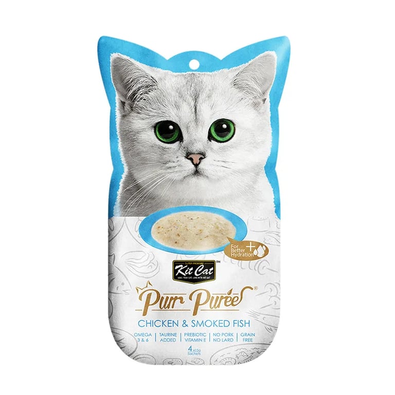 Snack Purr Purees Huhn Geräucherter Fisch