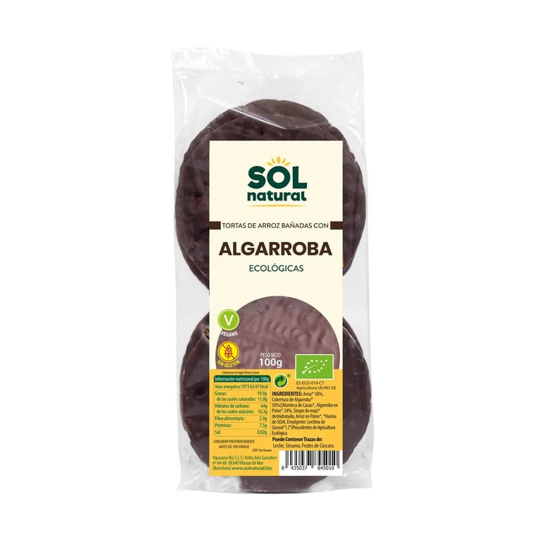 Galettes De Riz Nappées De Caroube Bio