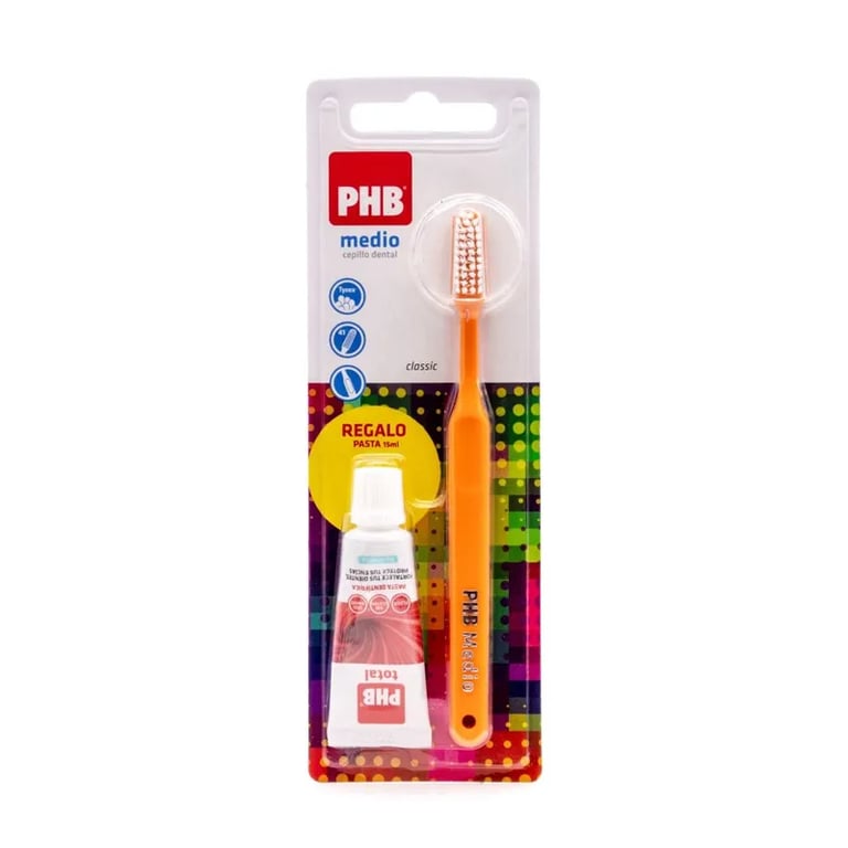 PHB Classic Medium-Zahnbürste + Total-Zahnpasta