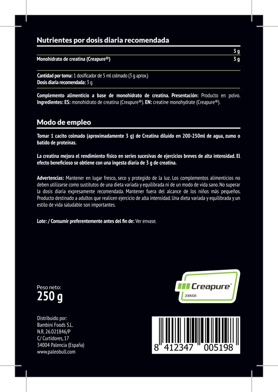 Créatine Creapure - imagen 2 de 2