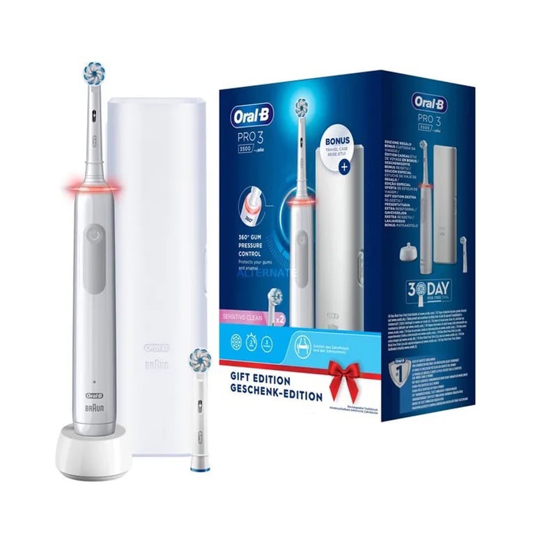 Oral-B Spazzolino Elettrico PRO3 3500 + 2 Testine